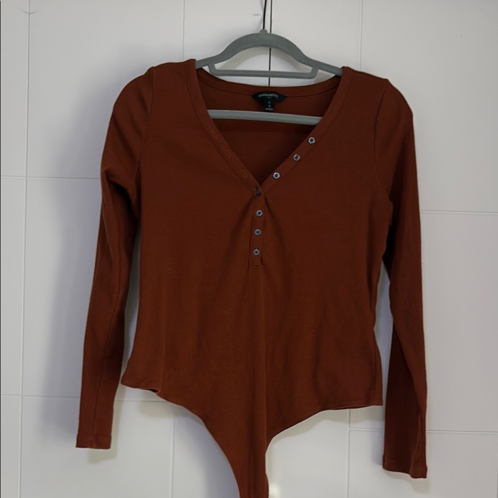 Banana Republic rust brown bodysuit. Large